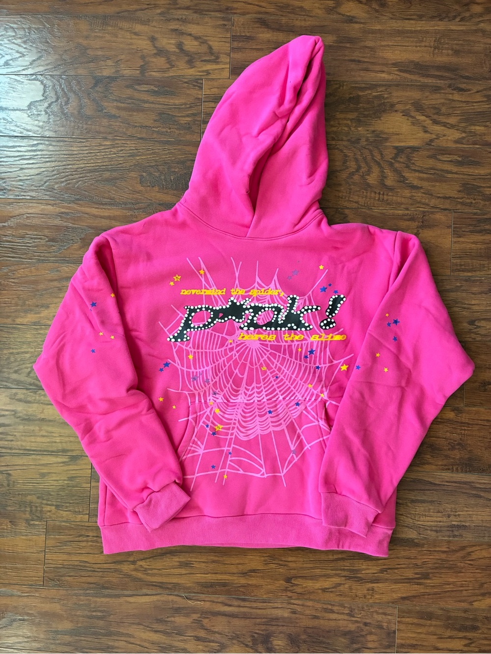 Pink sp5der hoodie